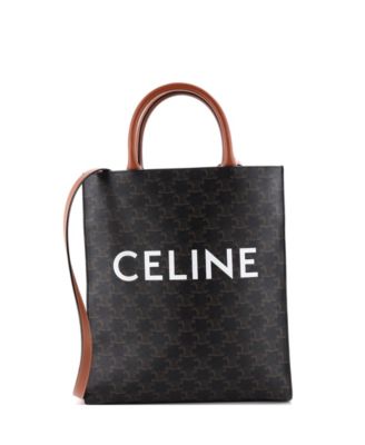 Small Vertical Cabas Tote Triomphe Coated Canvas