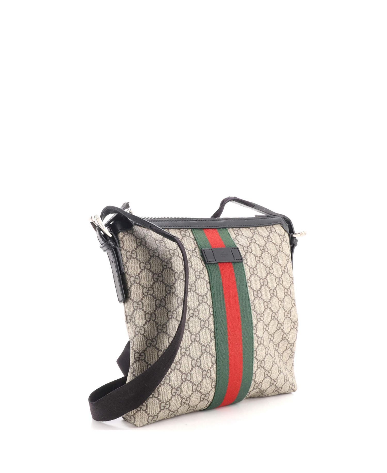 Medium Web Messenger Bag GG Coated Canvas