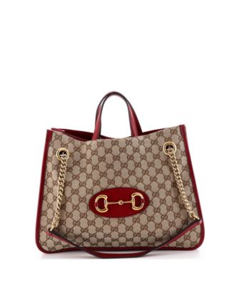 Medium Horsebit 1955 Chain Tote GG Canvas with Leather