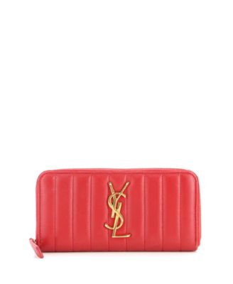 Long Vicky Zip Wallet Vertical Quilted Leather