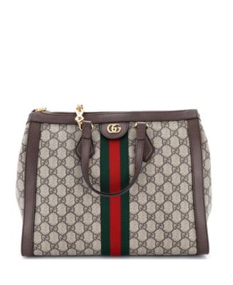 Medium Ophidia Top Handle Tote GG Coated Canvas