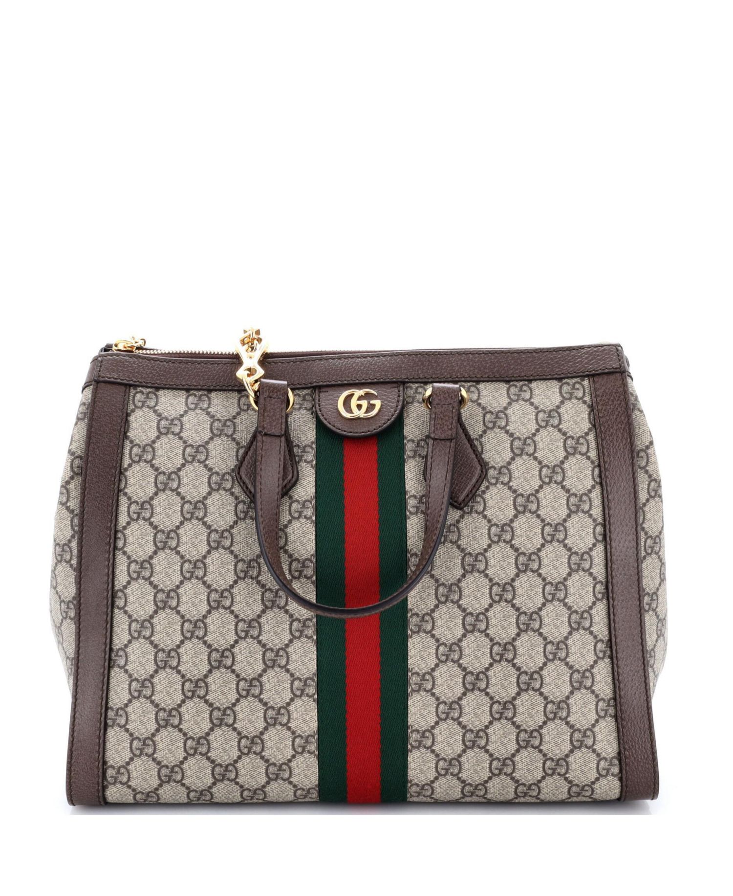 Medium Ophidia Top Handle Tote GG Coated Canvas
