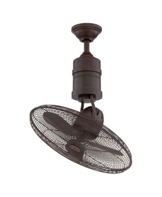 21" Bellows III Bronze Damp Rated Ceiling Fan with Remote