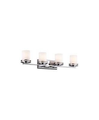 Hendrik 33 3/4" Chrome Finish and Satin Opal Glass Bath Light