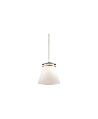 Hendrik 8" Wide Brushed Nickel Mini Pendant with Opal Glass