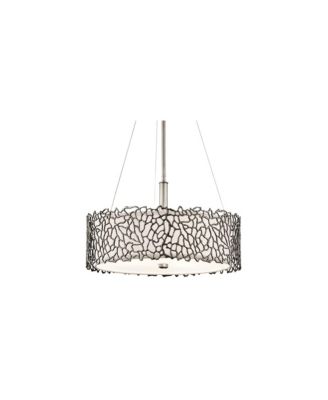 Silver Coral 18 1/4" Wide Classic Pewter Pendant