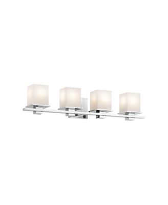 Tully 32" Wide Chrome Opal 4-Light Modern Bath Light