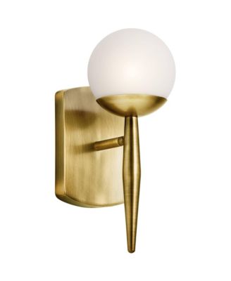 Jasper 11 1/2" High Natural Brass Wall Sconce