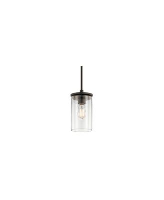 Crosby 6" Wide Olde Bronze 1-Light Clear Glass Mini Pendant