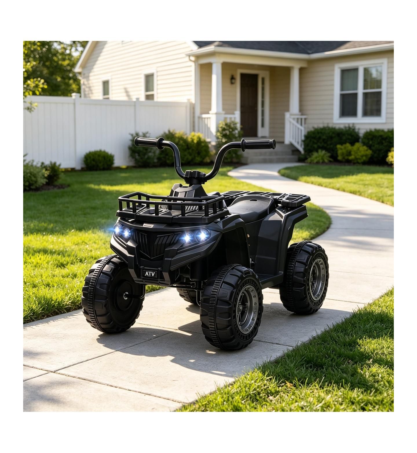 Детская игрушка homfan 12V Electric Ride On ATV Rechargeable Ride On Quad, 44 lb. Capacity, от 3 лет — фото 1