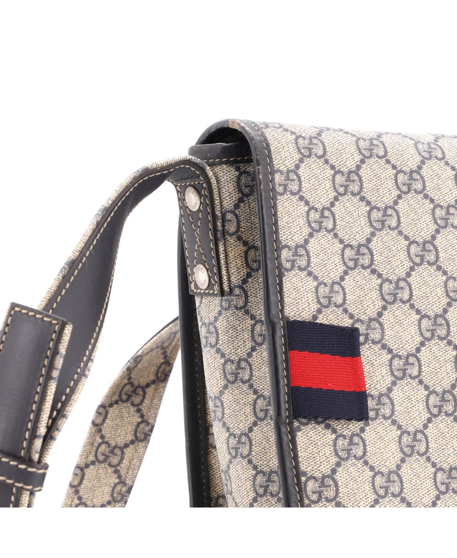 Large Web Loop Messenger GG Coated Canvas