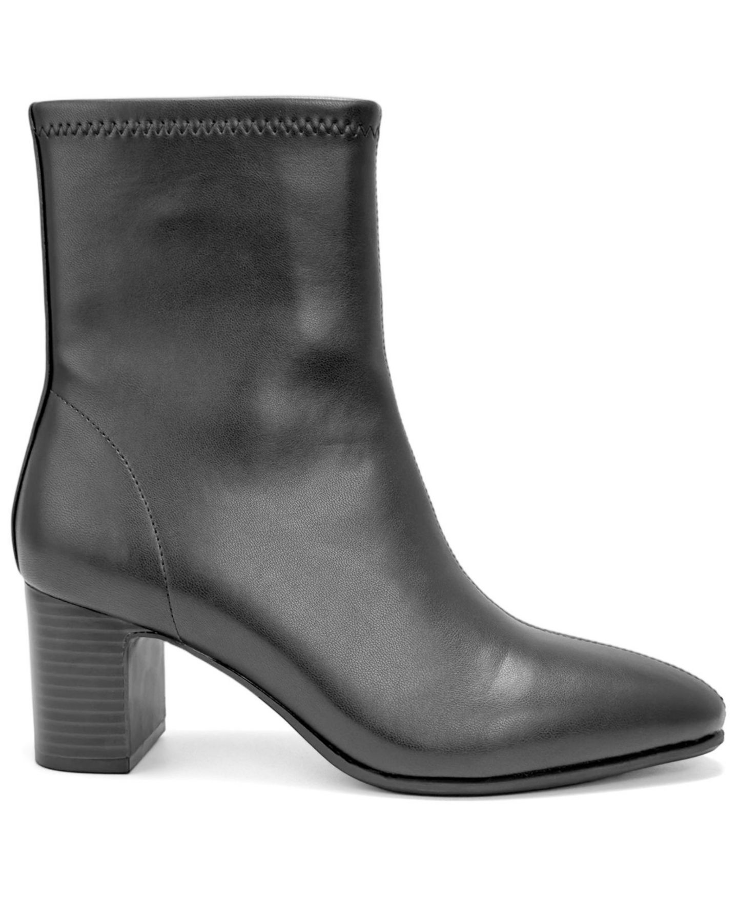 Женские ботинки Aerosoles Minnie Block Heel Dress Booties, цвет: Чёрная искусственная кожа — фото 2
