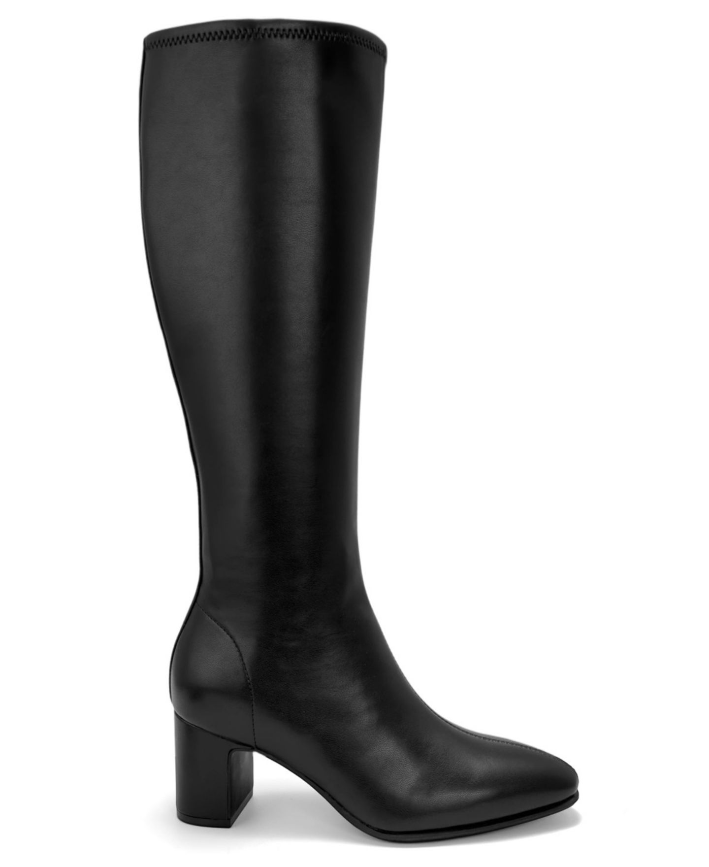 Женские ботинки Aerosoles Millie Tall Block Heel Dress Boots, цвет: Чёрная искусственная кожа — фото 2