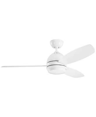 52" Vassar White Modern LED Ceiling Fan with Wall Control