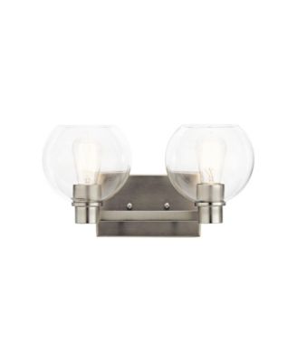 Harmony 8 1/4"H Brushed Nickel 2-Light Wall Sconce
