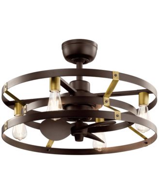 25" Cavelli Bronze LED Fandelier Ceiling Fan with Wall Control