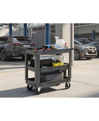  Heavy-Duty 3-Layer Rolling Utility Cart, 600 lbs Capacity