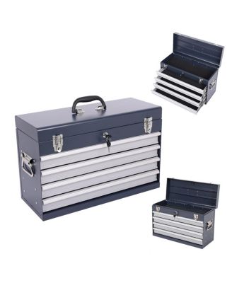  Heavy Duty 21-Inch 4-Drawer Portable Metal Tool Box Chest Organizer