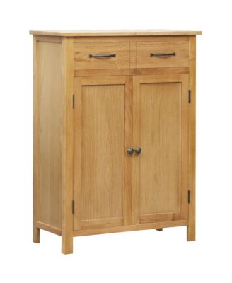 Shoe Cabinet 29.9"x14.6"x41.3" Solid Oak Wood