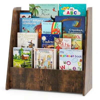 4-Tier Kids Bookshelf with Deep Compartments for Bedroom