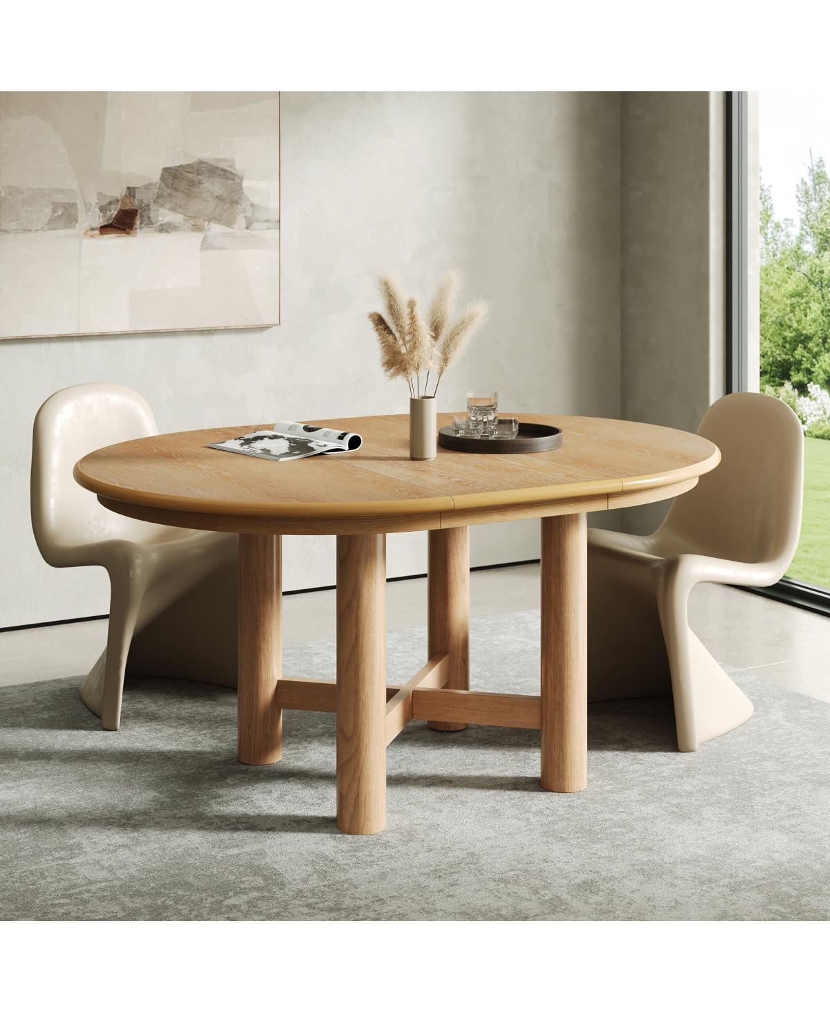 Streamdale Furniture Wood Extendable Oval Dining Table, Seats 4-6