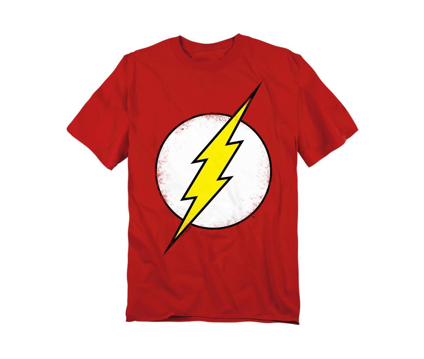 Мужская футболка Flash The Distressed с потёртым эффектом, цвет: Красный — фото 1