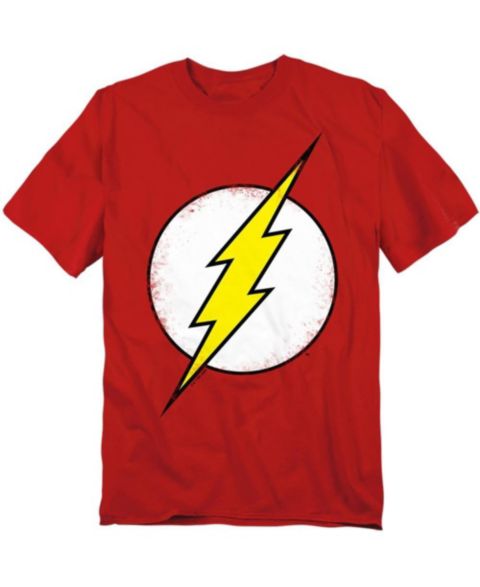 Мужская футболка Flash The Distressed с потёртым эффектом, цвет: Красный