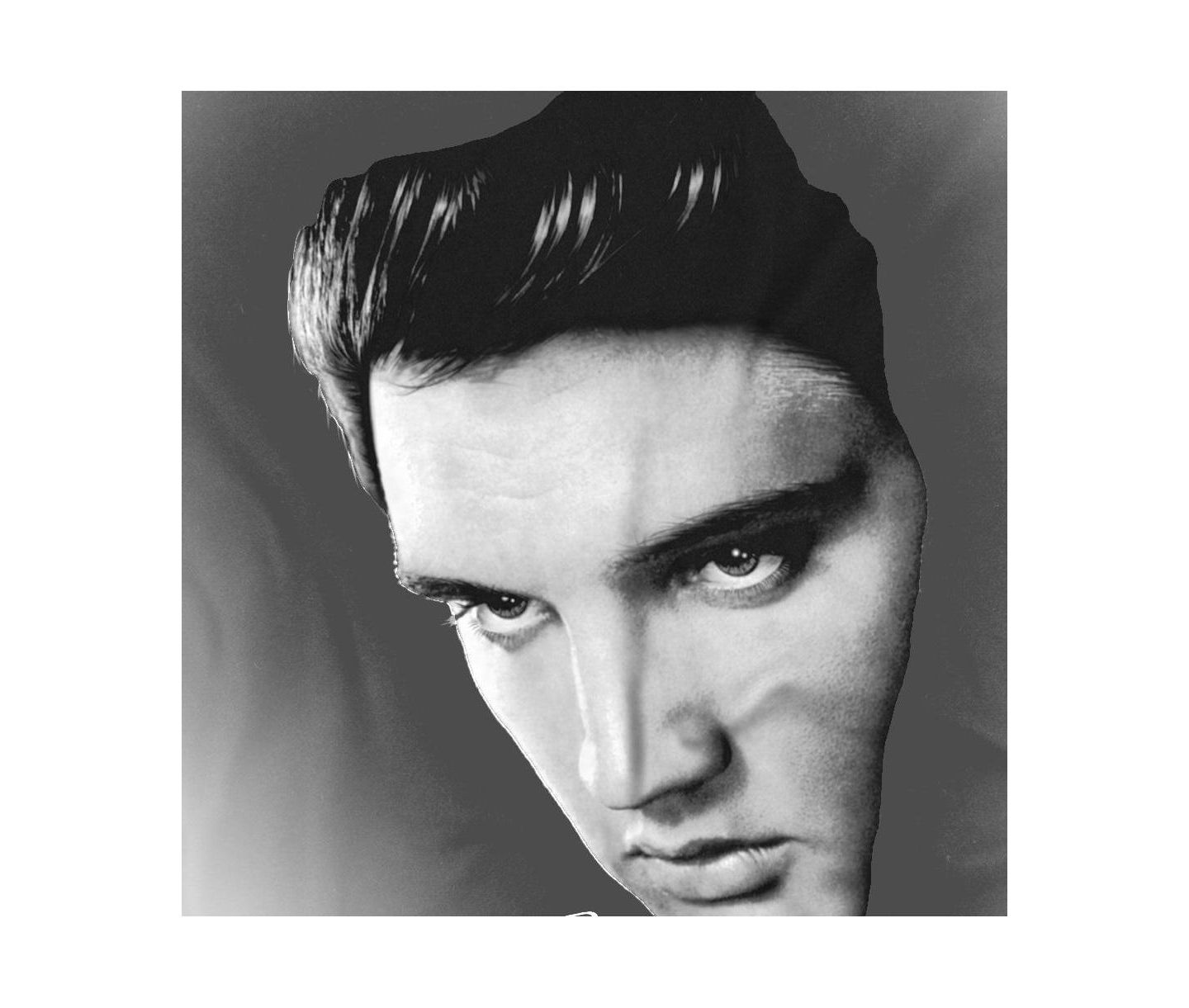 Мужская футболка Elvis с лицом Пресли, цвет: Чёрный — фото 3