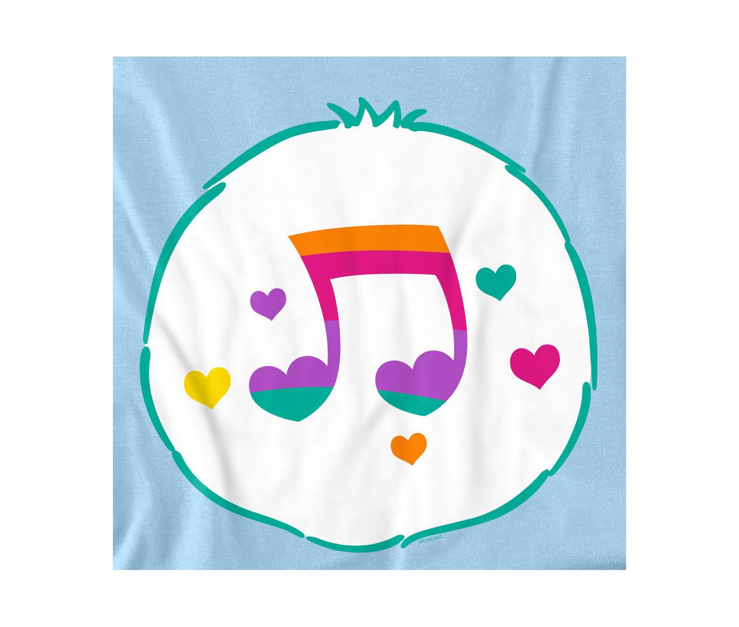 Мужская футболка Care Bears Heart Song Belly, цвет: Светлый синий — фото 3