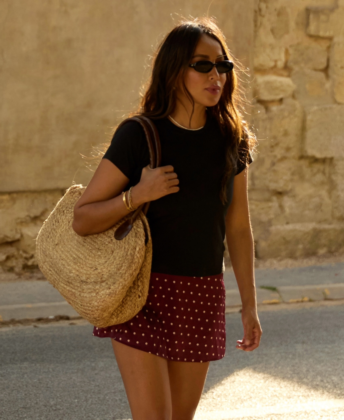 Sincerely Jules Juniors' Polka Dot Micro Mini Skort