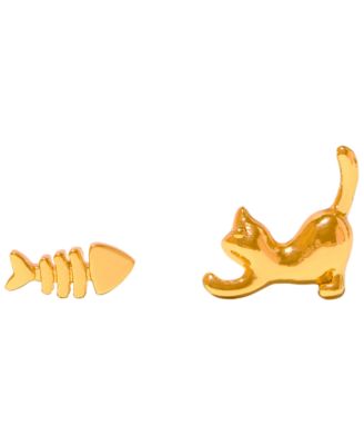 Teeny Tiny Purrfect Catch Stud Earrings