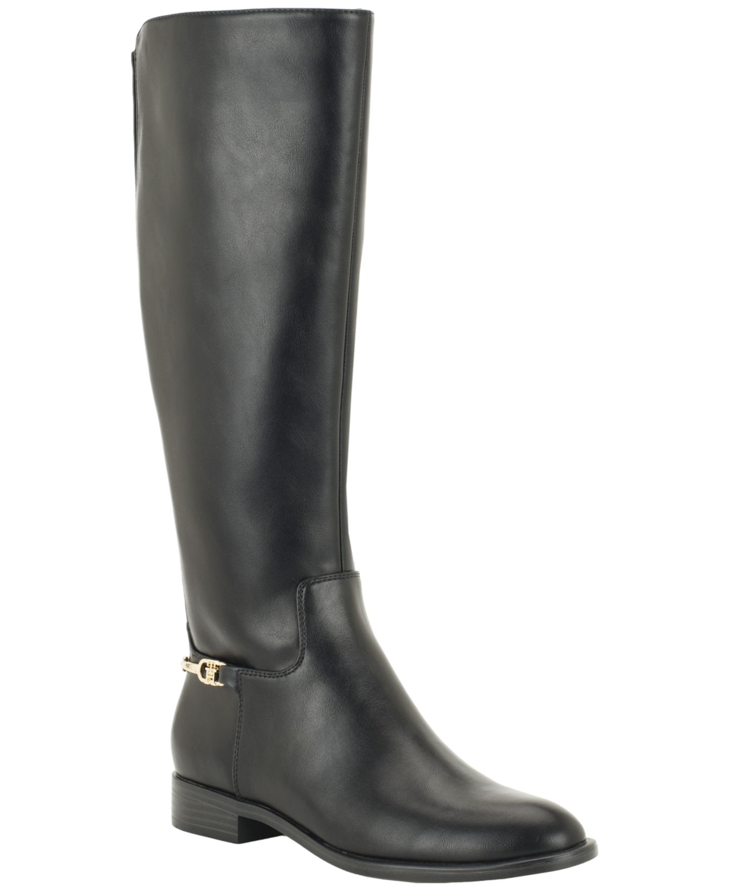 Женские ботинки Tommy Hilfiger Marlay Tall Harness Riding Boot, Regular & Wide Calf, цвет: Чёрный — фото 1