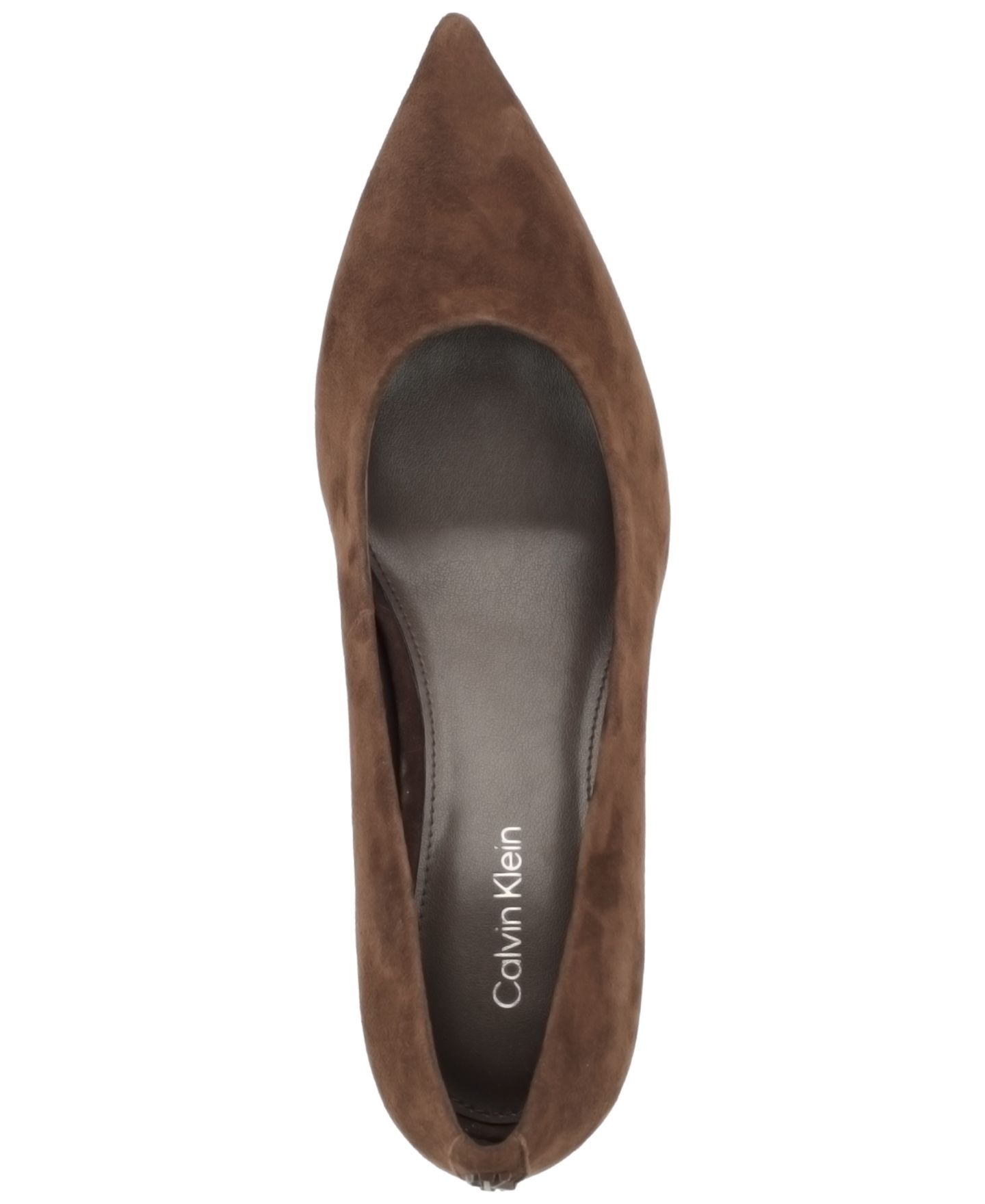 Женские туфли Calvin Klein Bazey Sculpted Stiletto Dress Pumps, цвет: Тёмный коричневый замшевый — фото 4