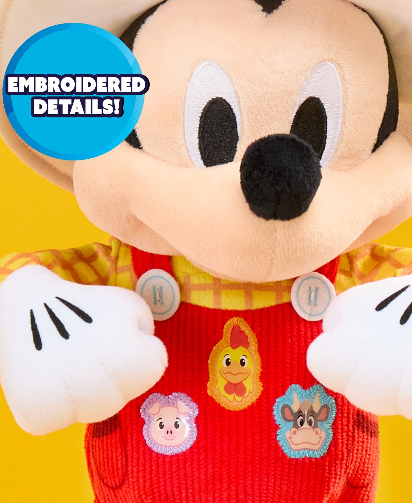 Детская мягкая игрушка Mickey Mouse Hoedown Throwdown 14" Light-Up Feature Plush, Ages 3+ — фото 5