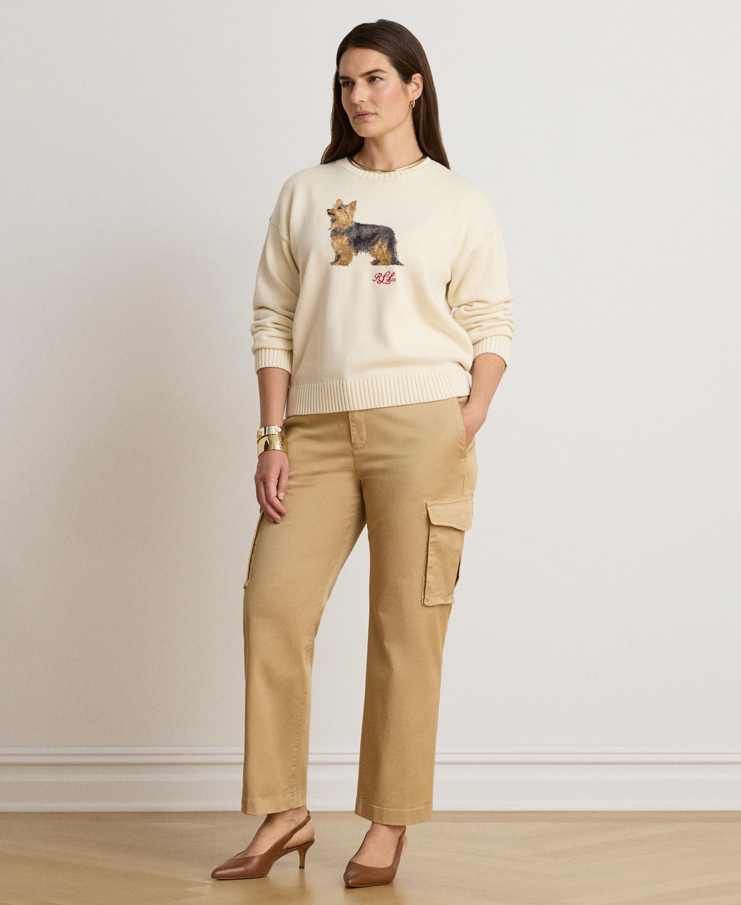 Women's Cargo Cropped Chino Pants