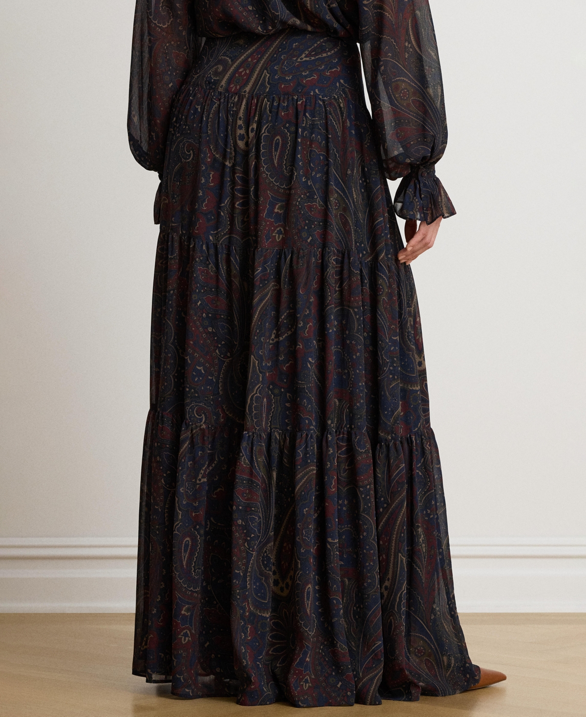 Lauren Ralph Women's High-Waisted Paisley Maxi Skirt