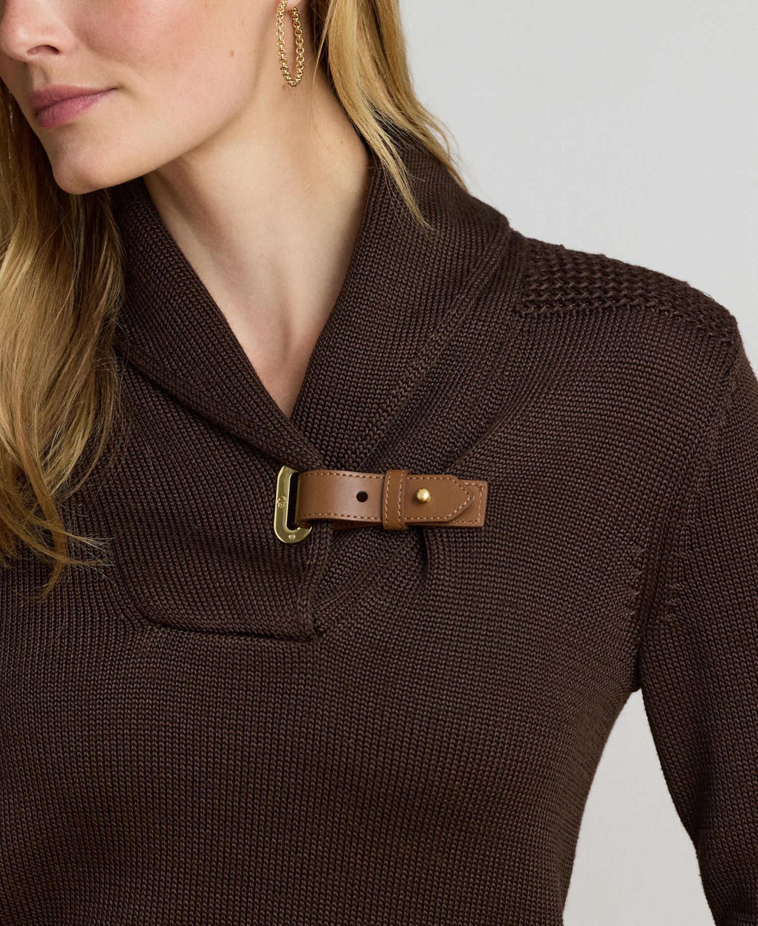 Women's Sabree Long-Sleeve Buckle-Trim Sweater
