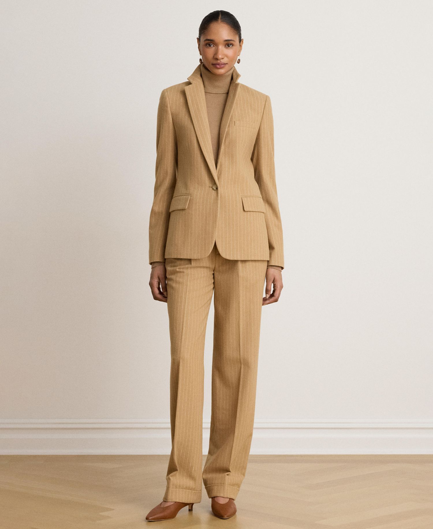 Women's Pinstripe Wool-Blend Blazer