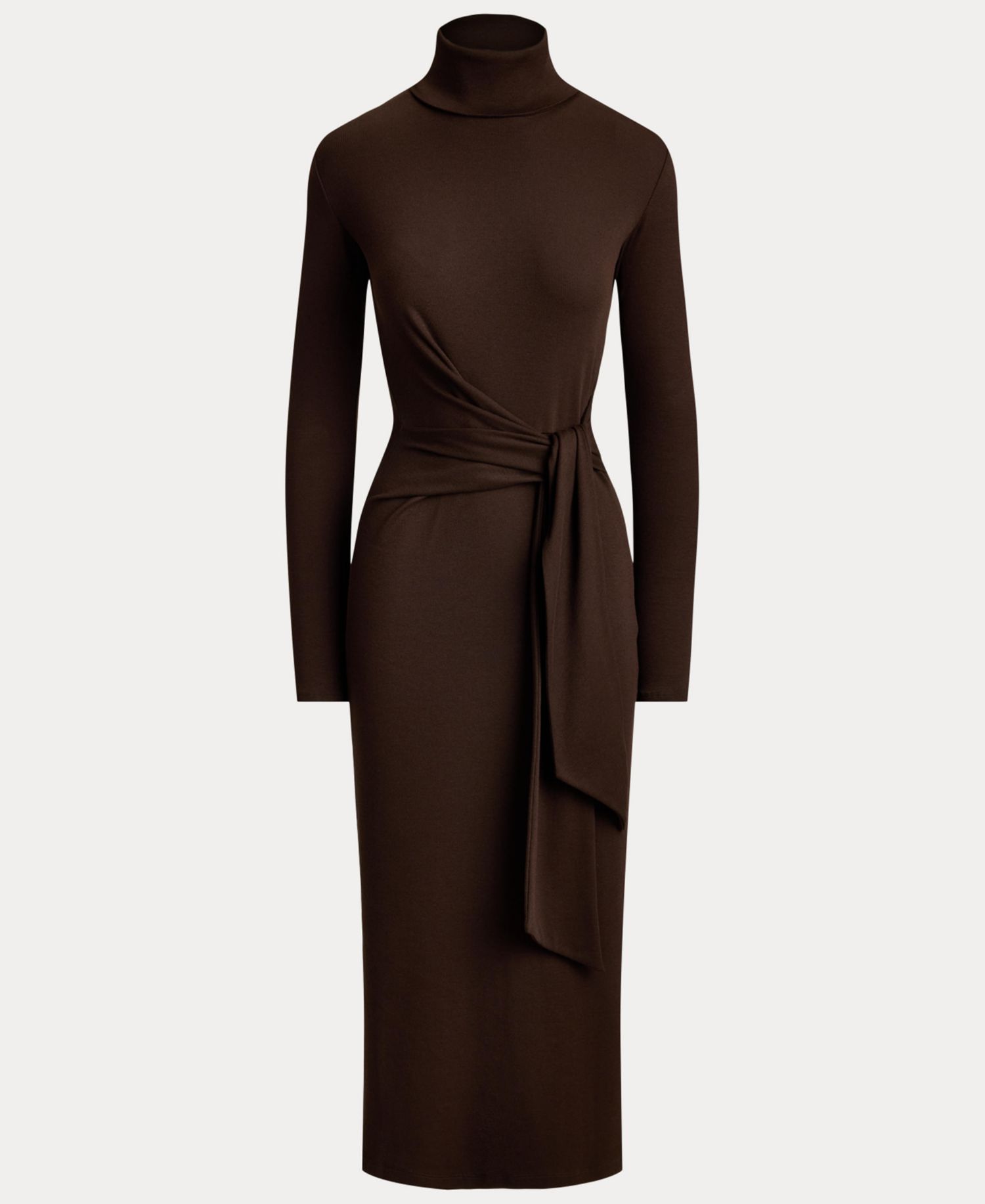 Women's Tie-Front Turtle Neck Dress