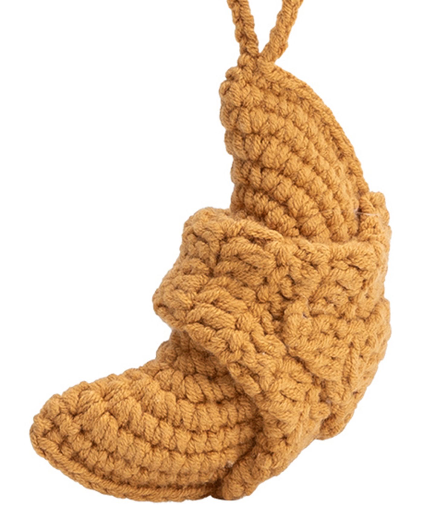 Женский брелок Melie Bianco Croissant Crochet Bag Charm, цвет: Рыжевато-коричневый — фото 3
