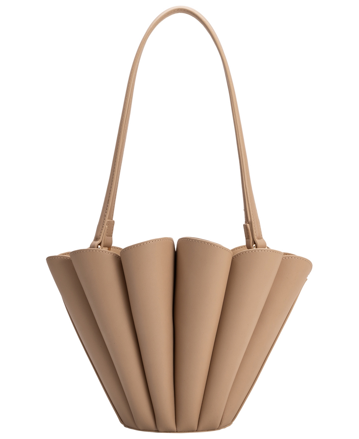 Melie Bianco Shellie Medium Shoulder Handbag - Nude
