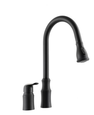Single Handle High Arc Pull-Down Kitchen Faucet, Dual-Function Sprayer with 360degree(s) Swivel