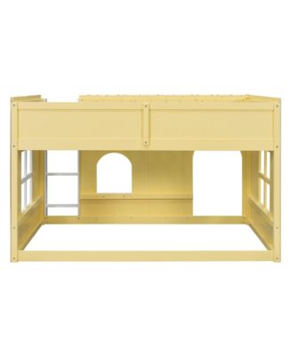 Twin Size Kids Loft Bed with Warm LED Light String