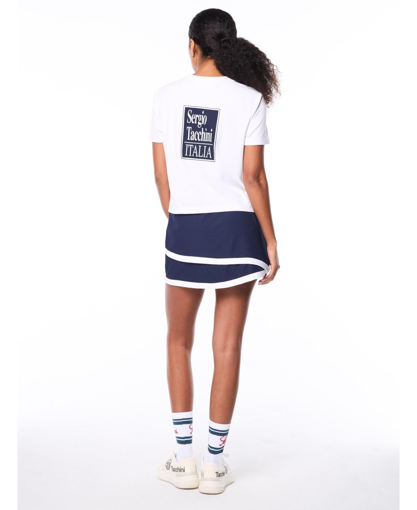 Женская футболка Sergio Tacchini Italia Short-Sleeve Graphic, цвет: Яркий белый — фото 4