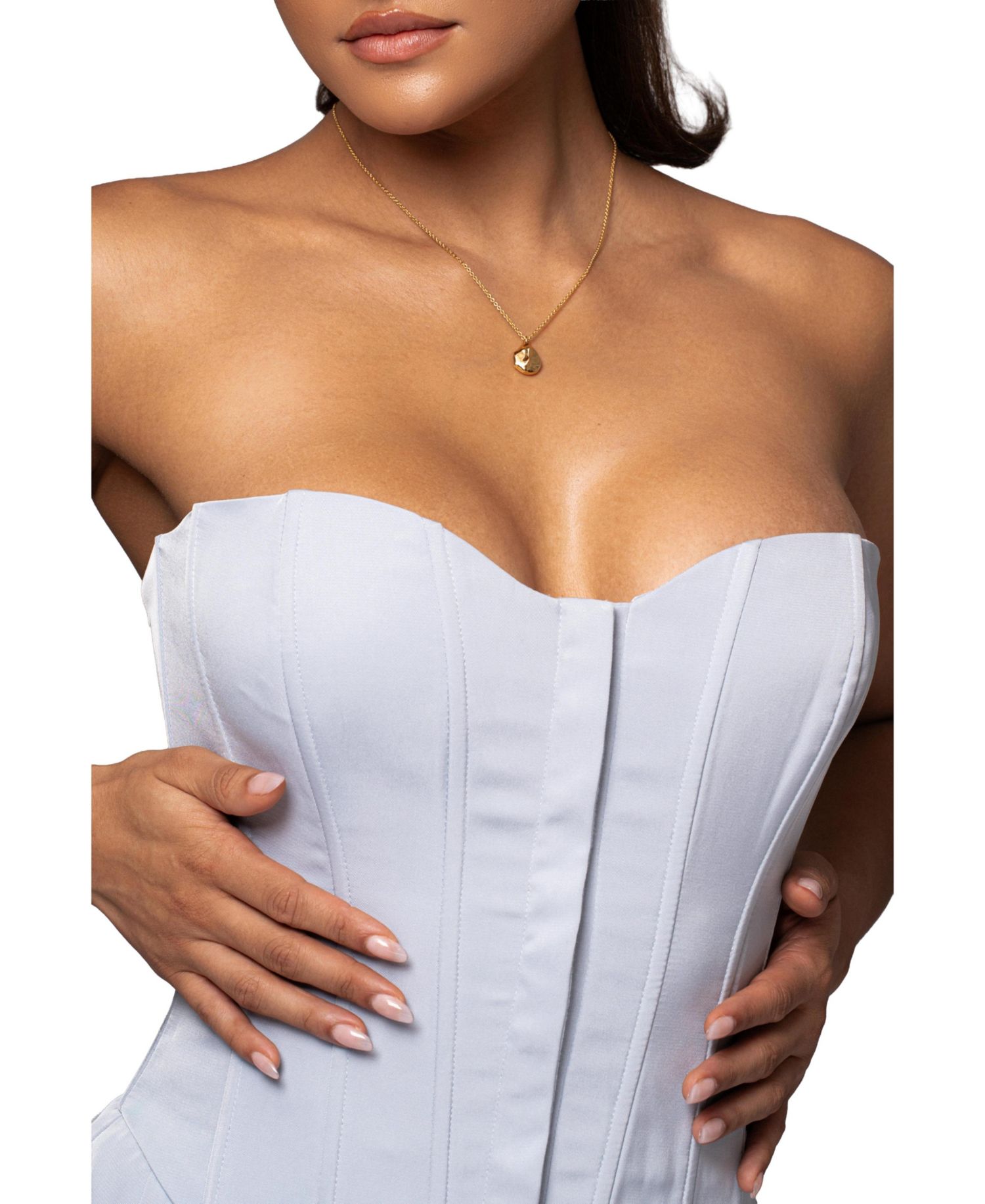 Women's Viv Satin Sweetheart-Neckline Sleeveless Bustier Top