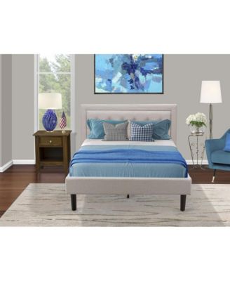 FN08F-1GA08 2-piece Platform Full Size Bed Set with 1 Wood Bed Frame and a Wood Nightstand
