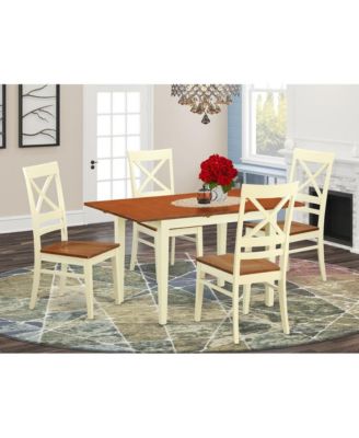 5 Piece small Kitchen Table set for 4-Table and 4 Kitchen Chairs