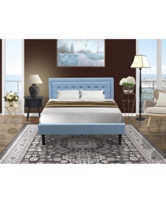 FN11Q-1GO15 2-Piece Platform Bedroom Furniture Set with 1 Platform Bed and a Wood Nightstand
