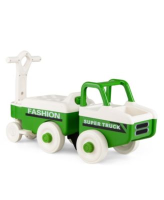 4-in-1 Kids Ride-On Push Car with Music Trailer and Under-Seat Storage Ages 1.5-5