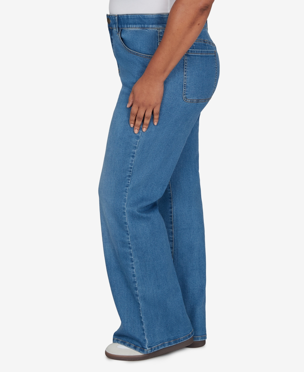 Ruby Rd. Plus Size Flare Mid-rise Jeans In Blue